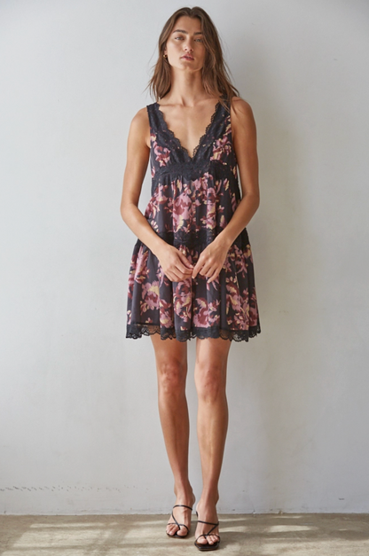BY TOGETHER BLOOMY LACE MINI DRESS