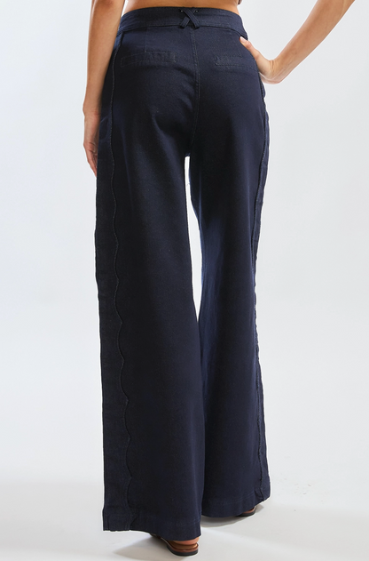 CAMELLIA RIPPLE DENIM TROUSERS
