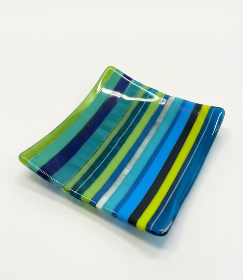 11: ELEVEN FUSED GLASS PLATES