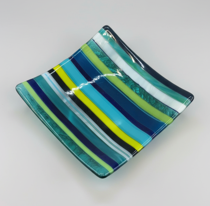 11: ELEVEN FUSED GLASS PLATES