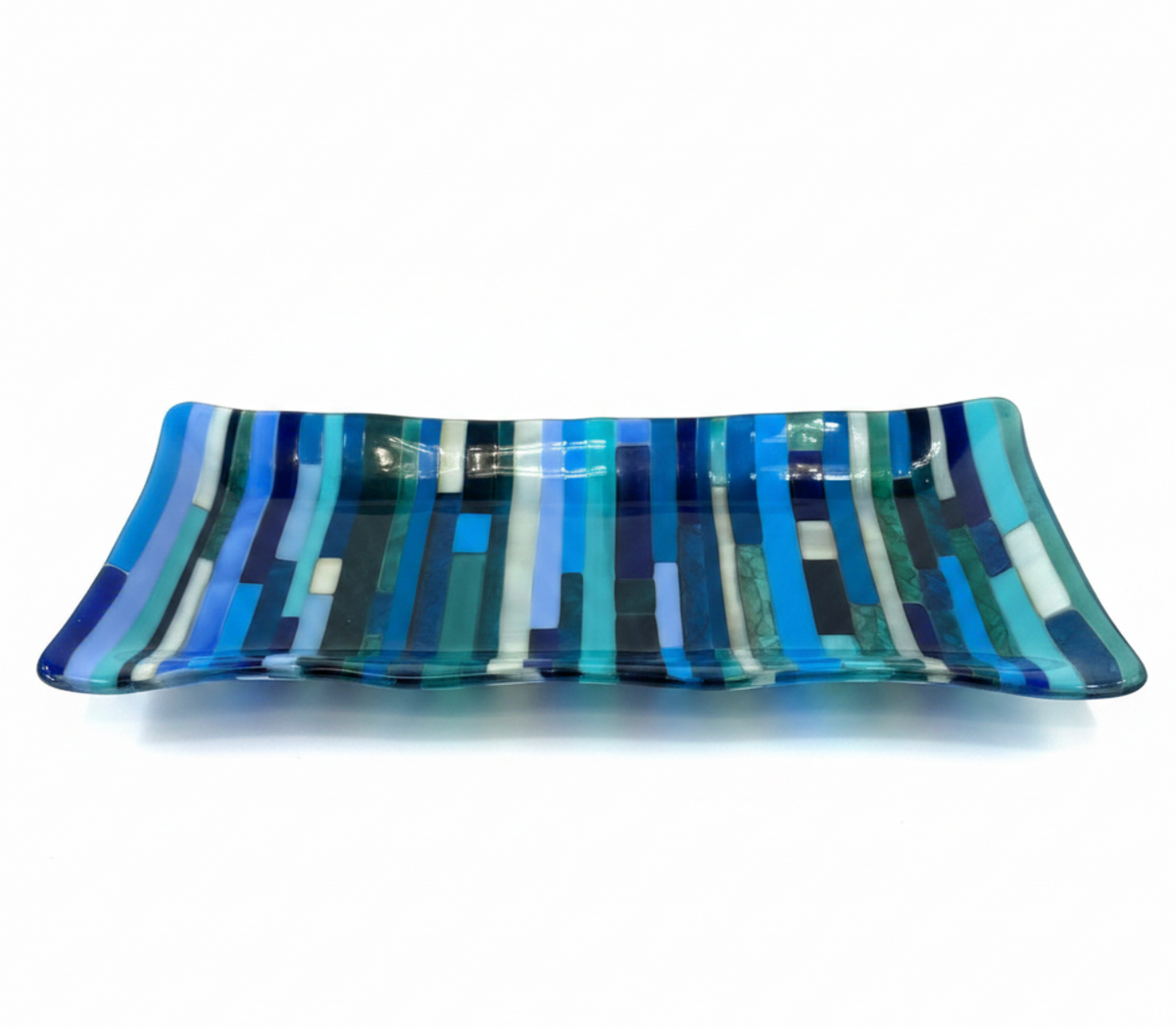 11: ELEVEN FUSED GLASS PLATES
