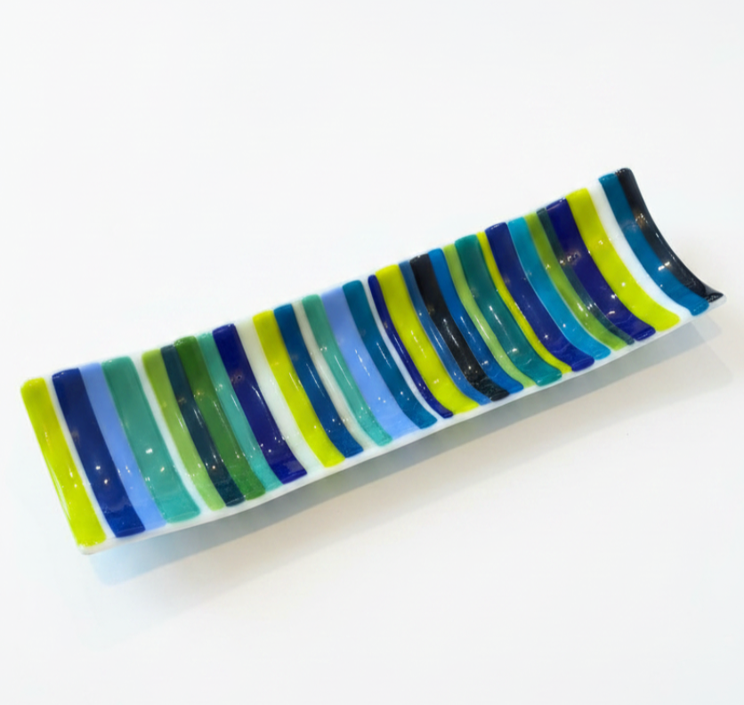11: ELEVEN FUSED GLASS PLATES