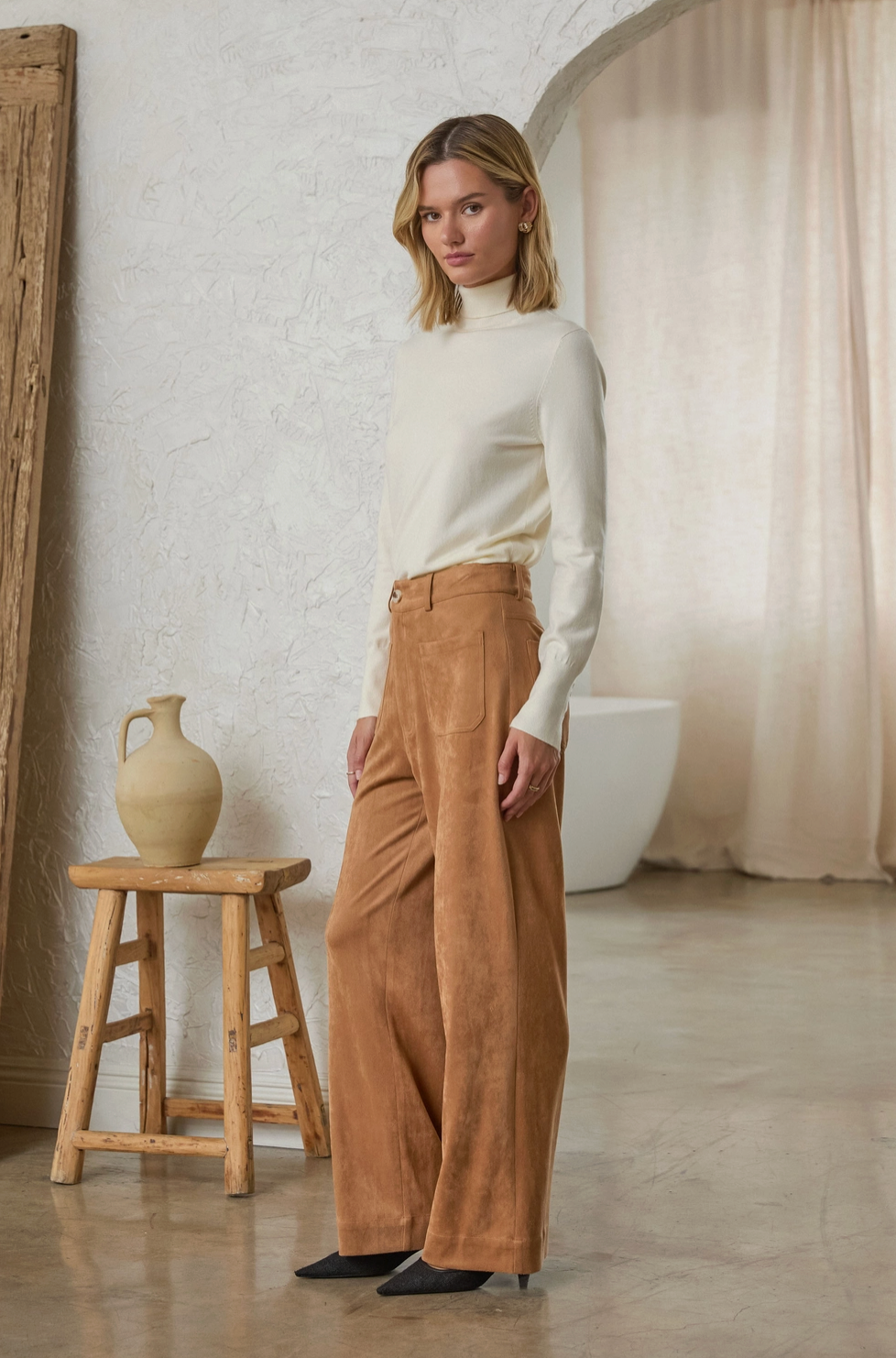 SKIES ARE BLUE STELLAR SUEDE PANTS
