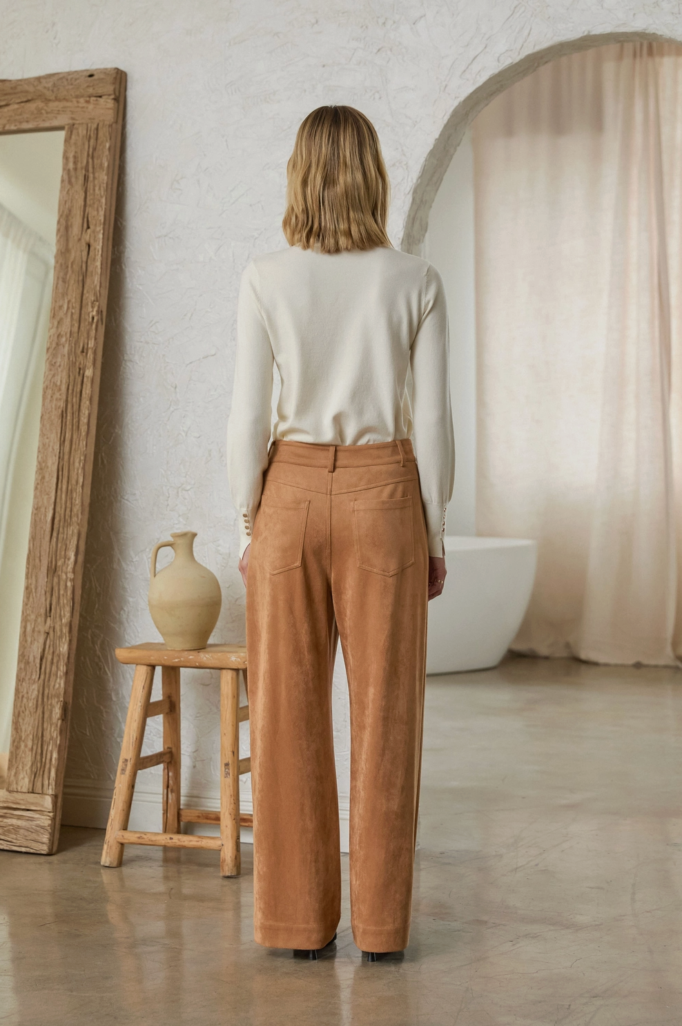 SKIES ARE BLUE STELLAR SUEDE PANTS
