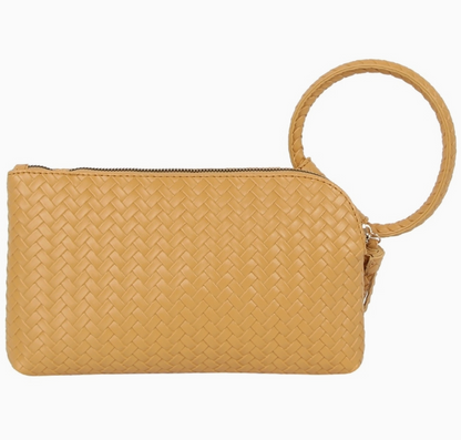 ANARCHY STREET WOVEN FAUX LEATHER CLUTCH