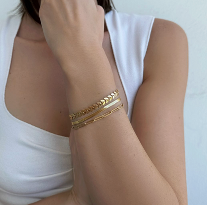 ADORNIA GOLD TRIO BRACELET SET