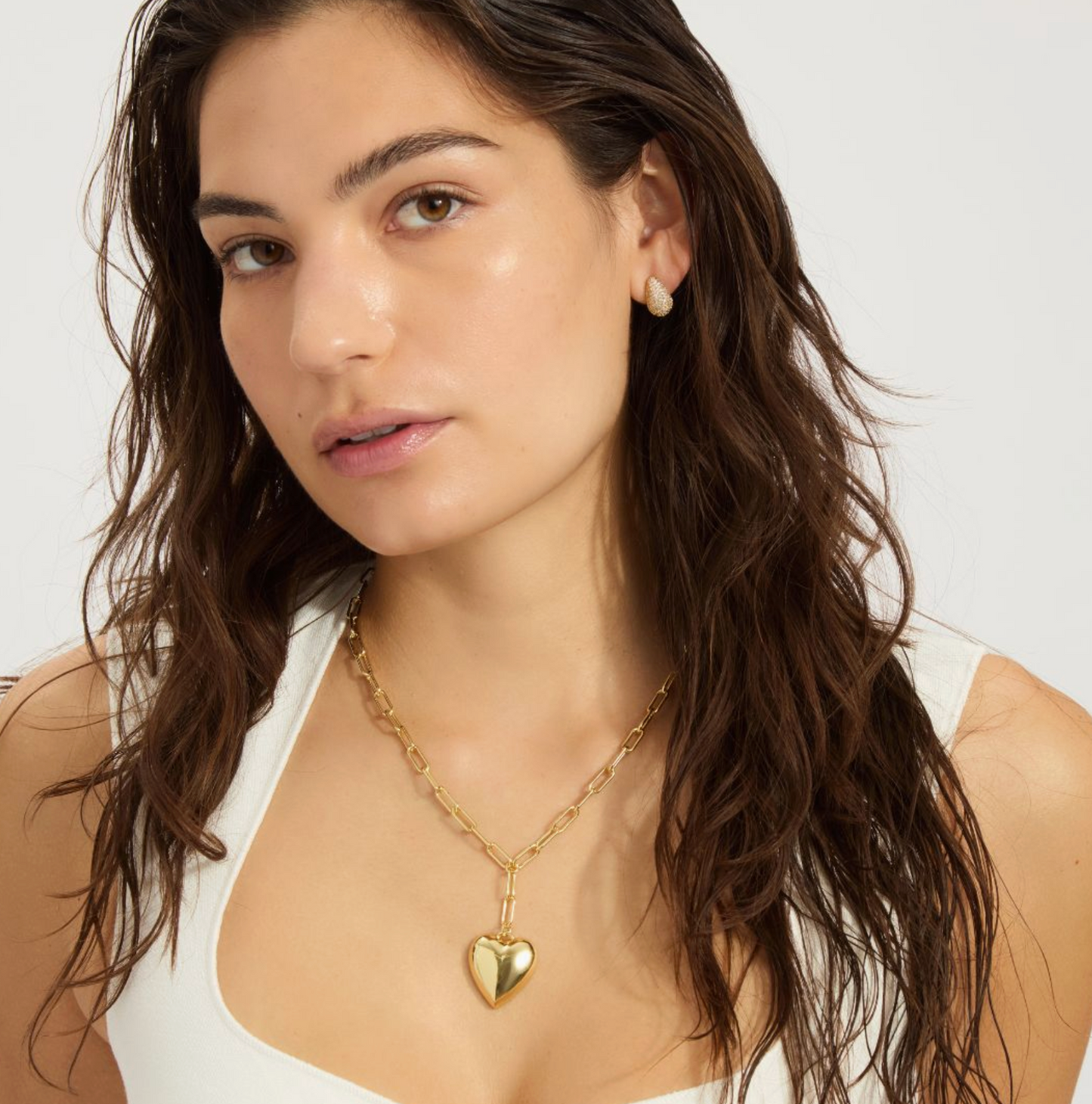 ADORNIA HALLIE HEART NECKLACE