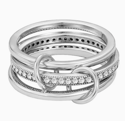 ADORNIA LORI LINKED RINGS