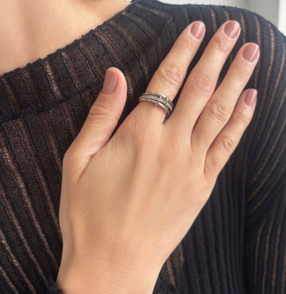 ADORNIA LORI LINKED RINGS
