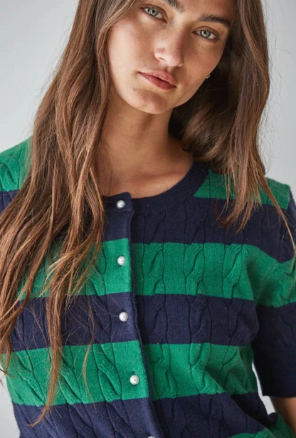 BY TOGETHER HARBOR STRIPE CARDIGAN