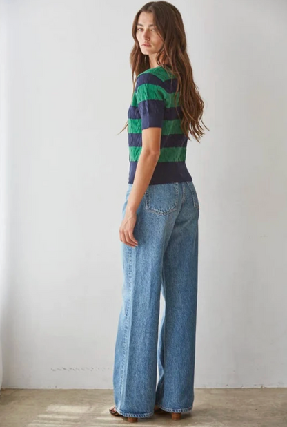 BY TOGETHER HARBOR STRIPE CARDIGAN
