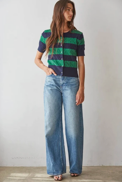 BY TOGETHER HARBOR STRIPE CARDIGAN