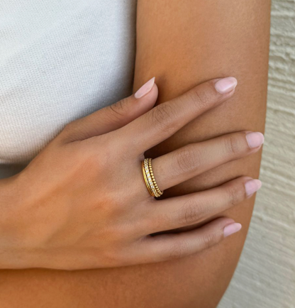 ADORNIA DAINTY RING TRIO SET