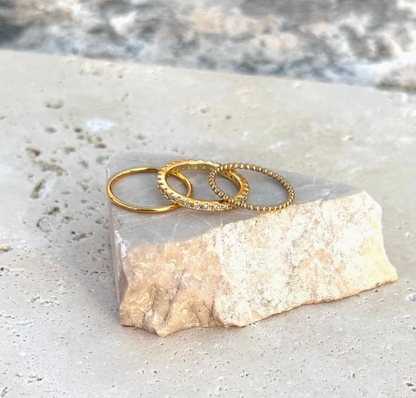 ADORNIA DAINTY RING TRIO SET