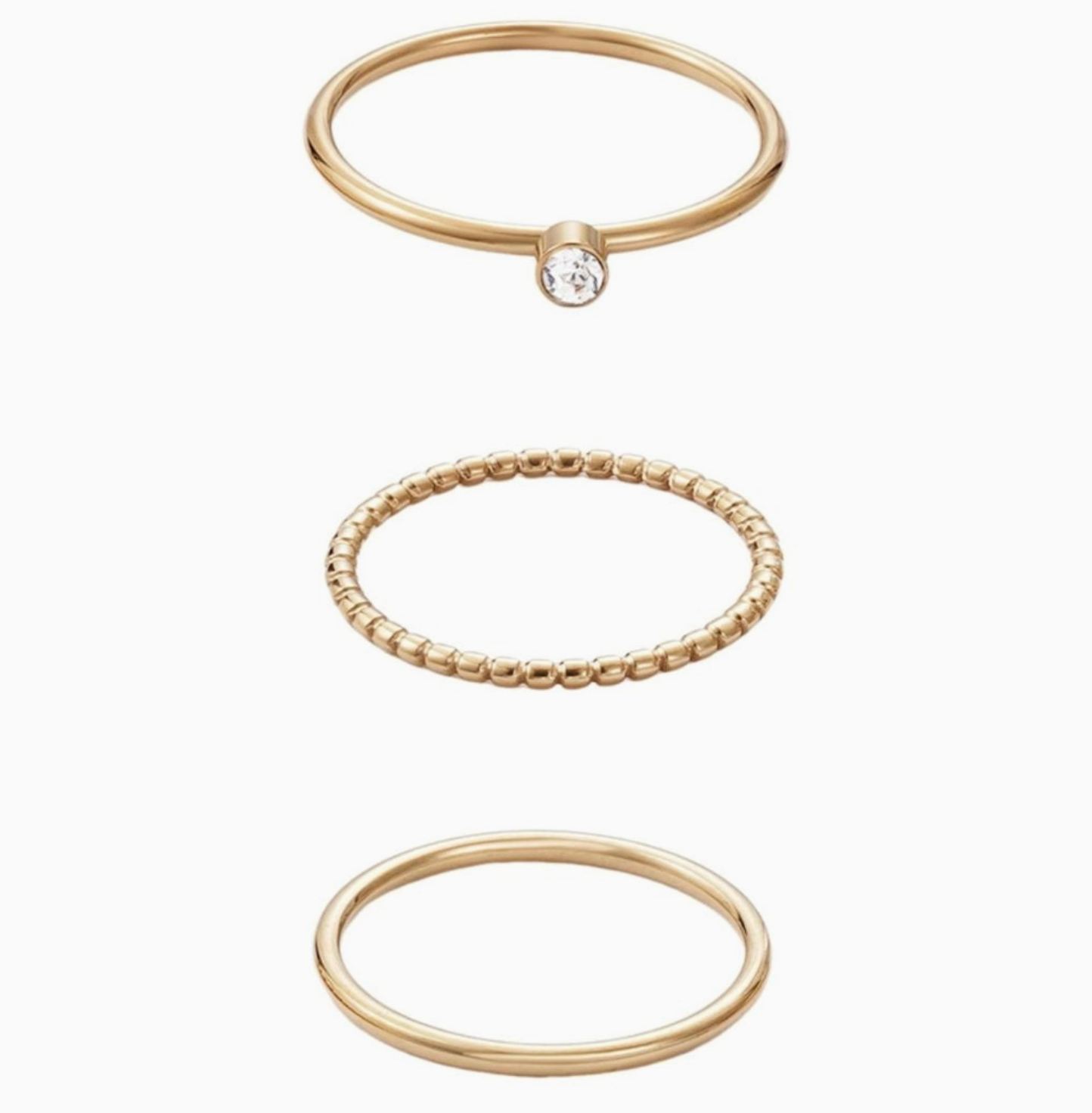 ADORNIA DAINTY RING TRIO SET