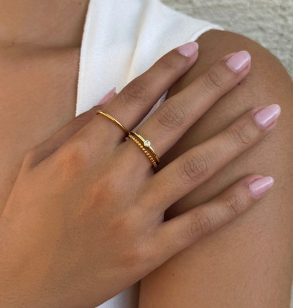 ADORNIA DAINTY RING TRIO SET