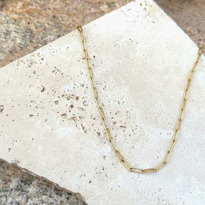 ADORNIA PAPERCLIP CHAIN NECKLACE