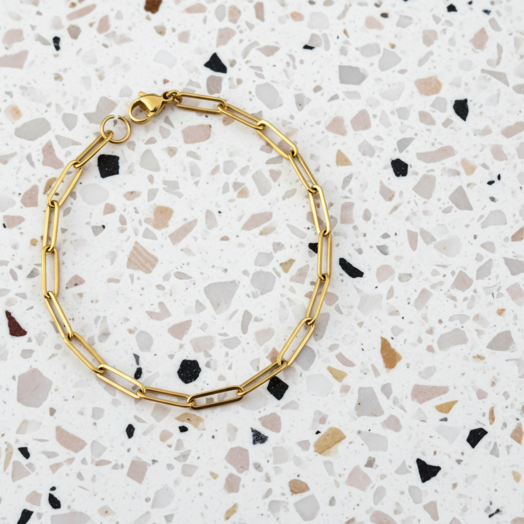 ADORNIA PAPERCLIP CHAIN BRACELET