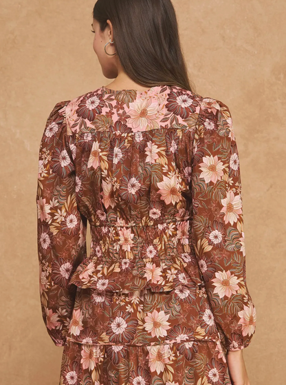 STRUT & BOLT RETRO FLORA BLOUSE