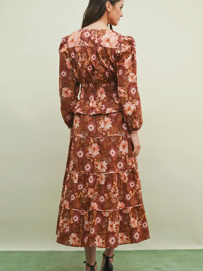 STRUT & BOLT RETRO FLORA BLOUSE