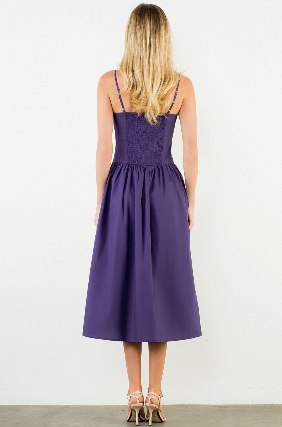 THML VIOLET BLOSSOM MIDI DRESS