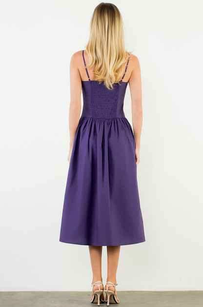 THML VIOLET BLOSSOM MIDI DRESS