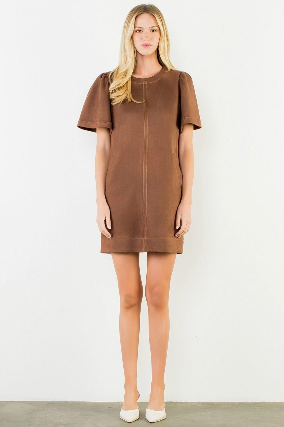 THML OAKLEY SUEDE MINI DRESS