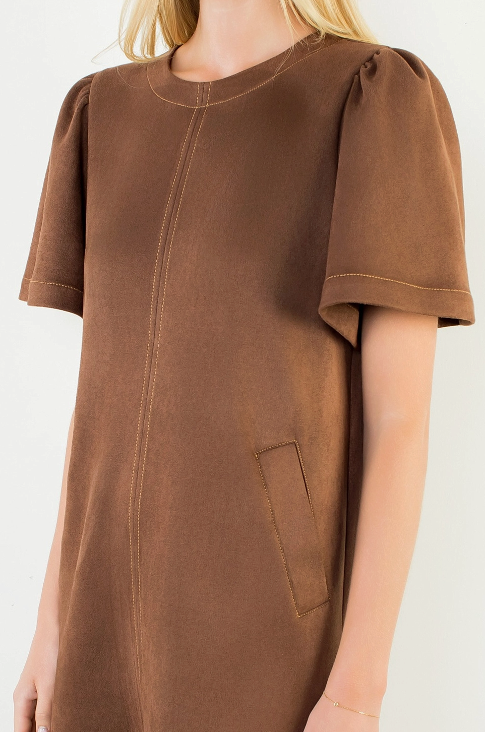 THML OAKLEY SUEDE MINI DRESS