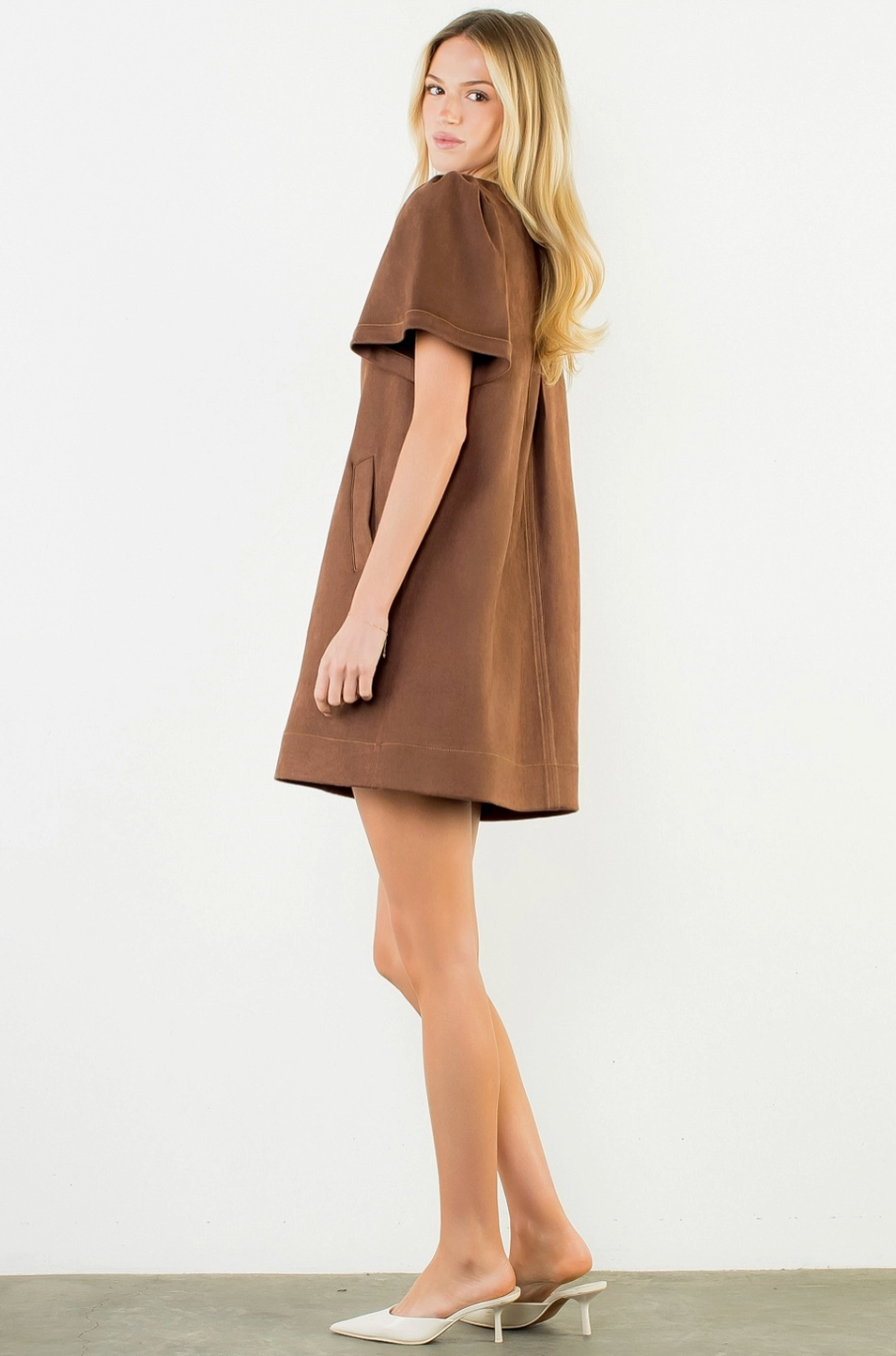 THML OAKLEY SUEDE MINI DRESS