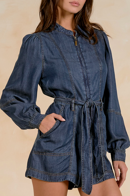 ELAN DENIM DREAMER ROMPER