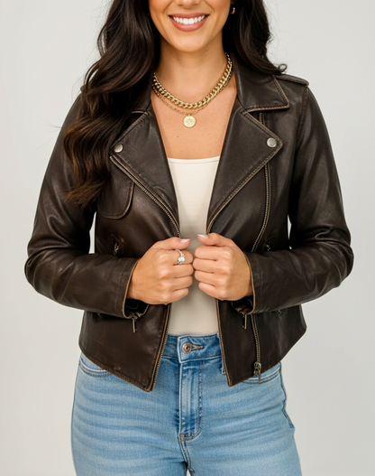 SKIES ARE BLUE ROCKSTAR MOTO JACKET