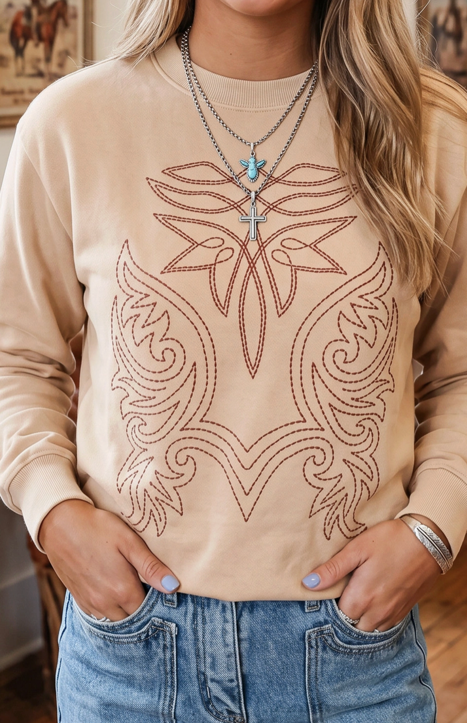 LITTLE DAISY CLOSET HOWDY CREWNECK