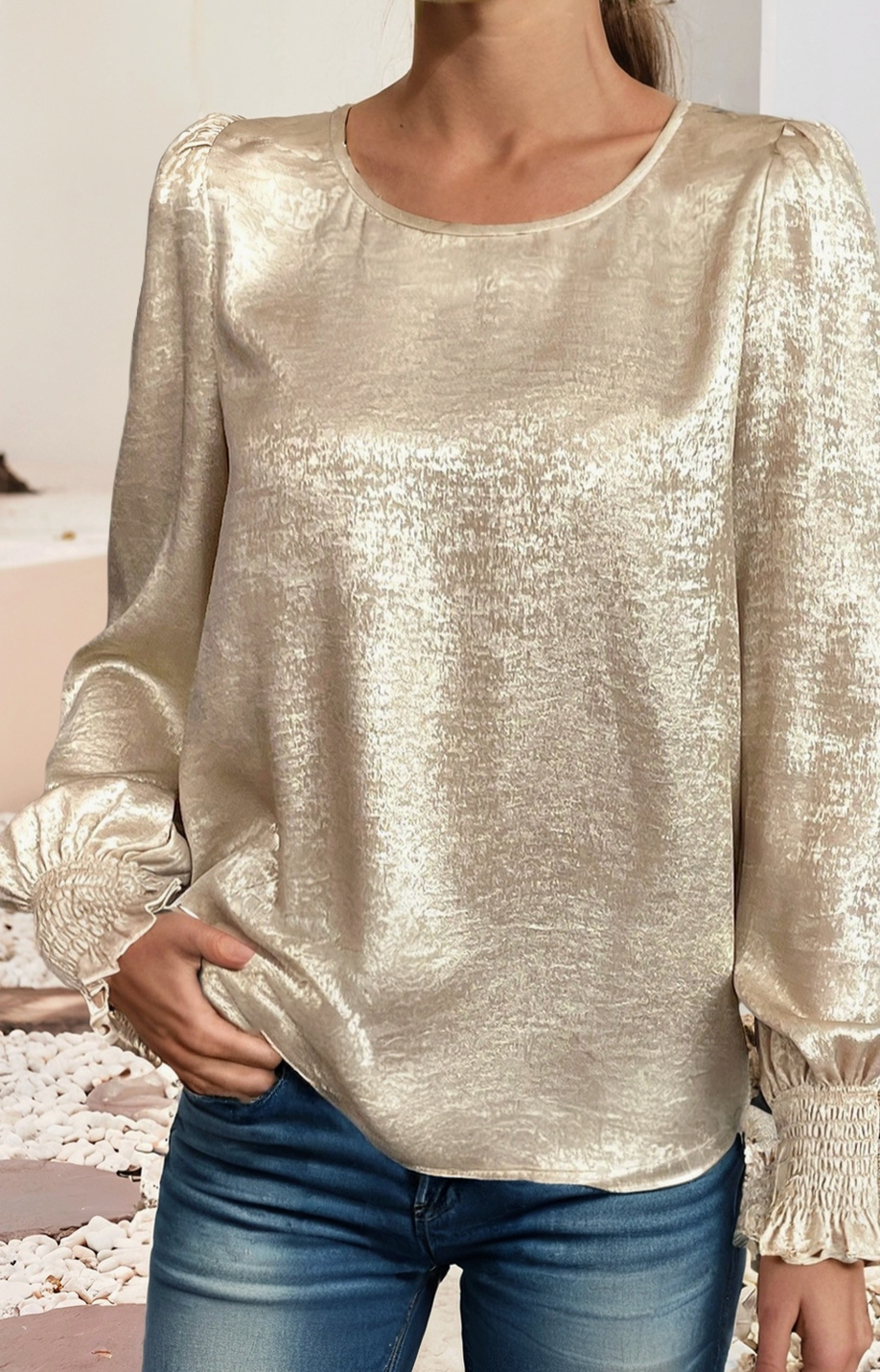 LITTLE DAISY CLOSET SHIMMER BLOUSE