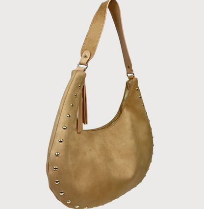 AHDORNED BRIE STUDDED SHOULDER BAG