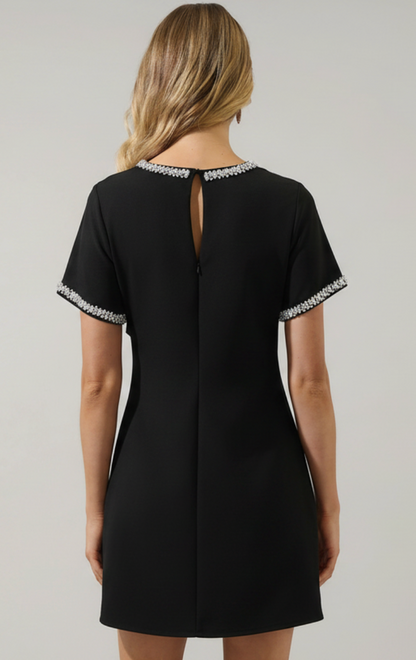 SUGARLIPS KAITLYN SHIMMER SHIFT MINI DRESS