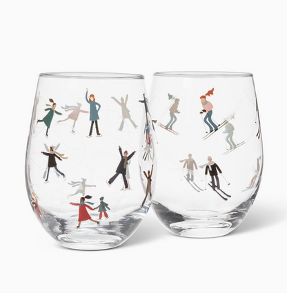 ABBOTT WINTER WONDERLAND STEMLESS WINEGLASS