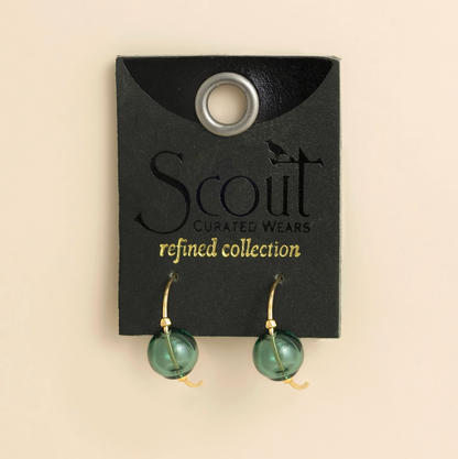 SCOUT GLASS HOOP EARRINGS