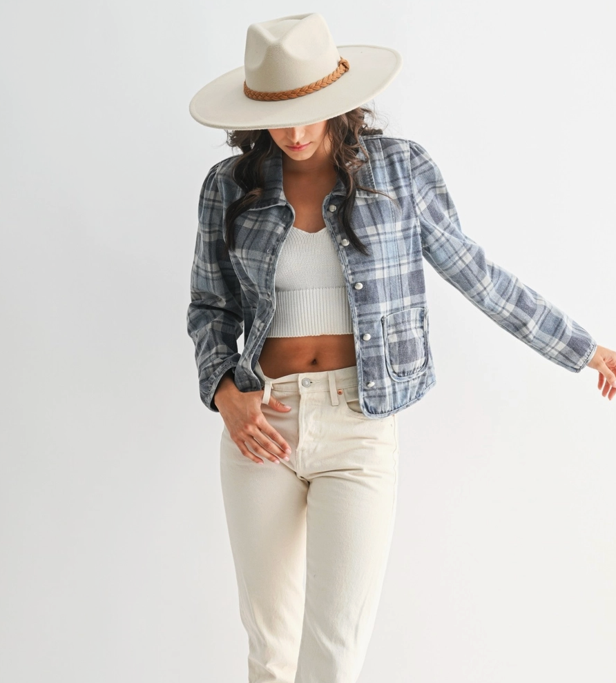 CAMELLIA WREN PLAID JACKET