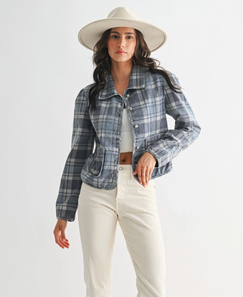 CAMELLIA WREN PLAID JACKET