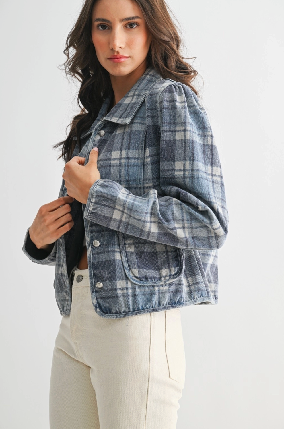 CAMELLIA WREN PLAID JACKET