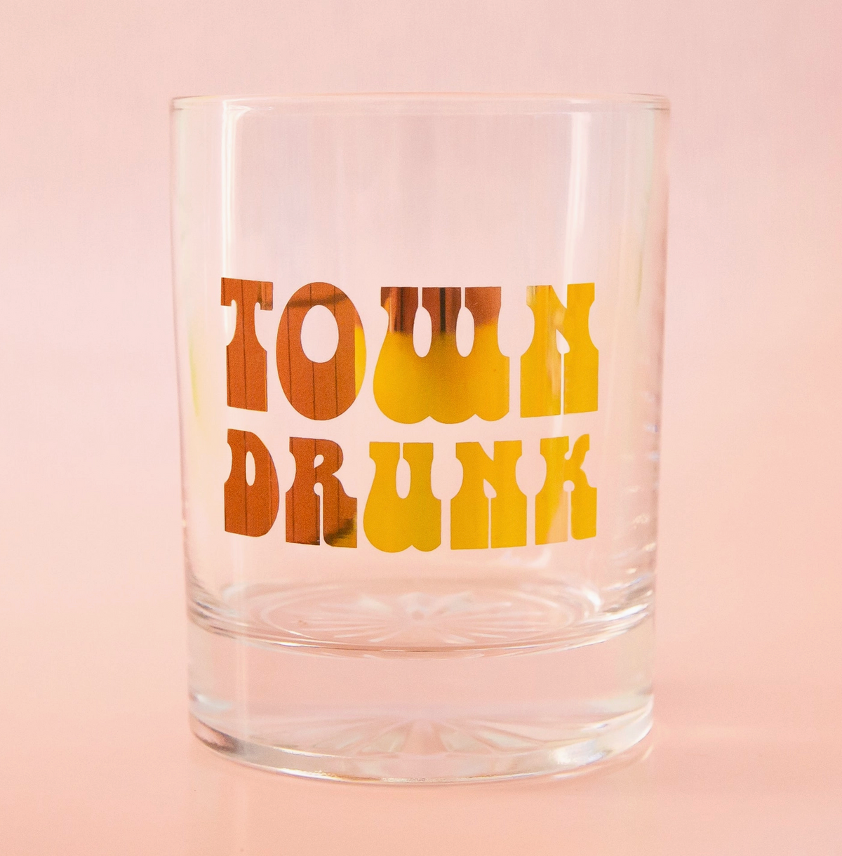 SUNSHINE STUDIOS TOWN DRUNK ROCKS GLASS