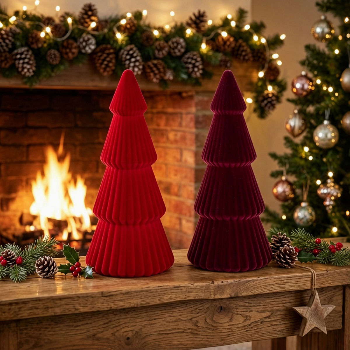 SARO LIFESTYLE VELVET CHRISTMAS TREE DECOR