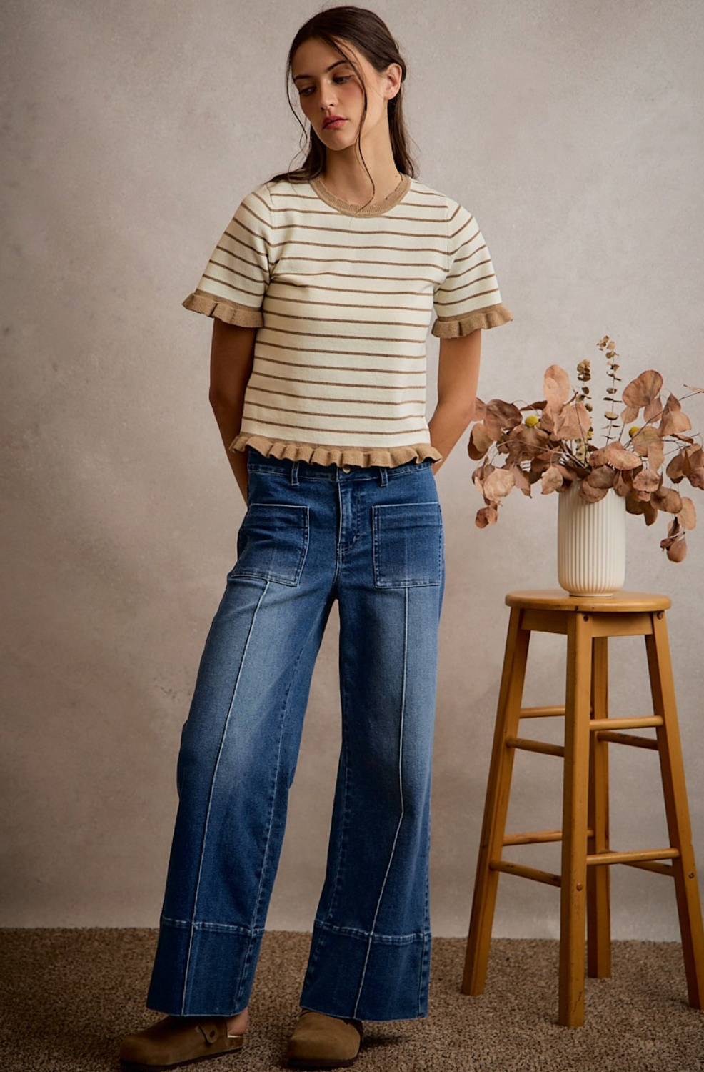 SO ME PIXIE PIN TUCK JEANS