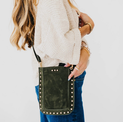 PRETTY SIMPLE SHELBY SUEDE PHONE BAG