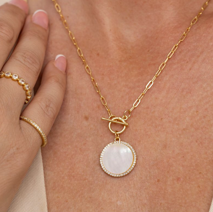 SPLENDID IRIS GOLDEN MOON NECKLACE