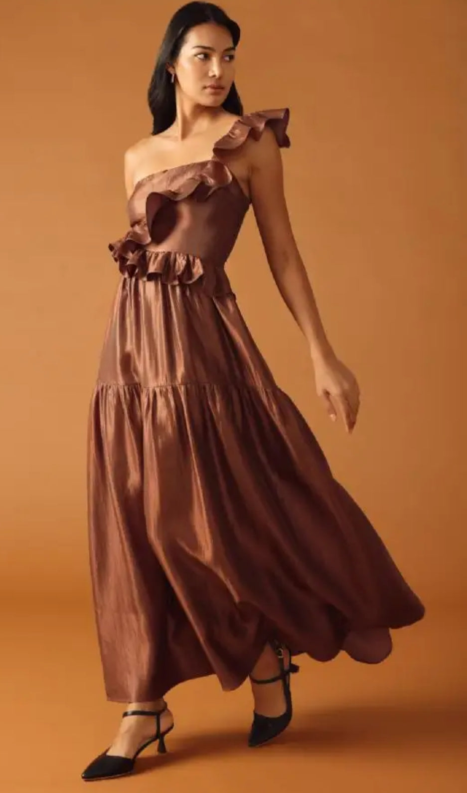 FLYING TOMATO ONE SHOULDER MAXI DRESS