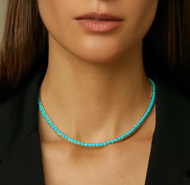 SAHIRA COASTAL GLOW TENNIS NECKLACE