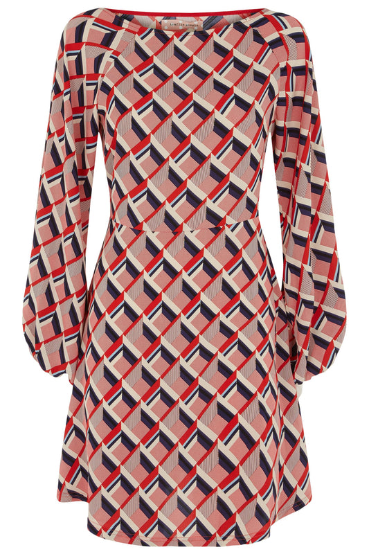 TRAFFIC PEOPLE GEOPRINT DRESS