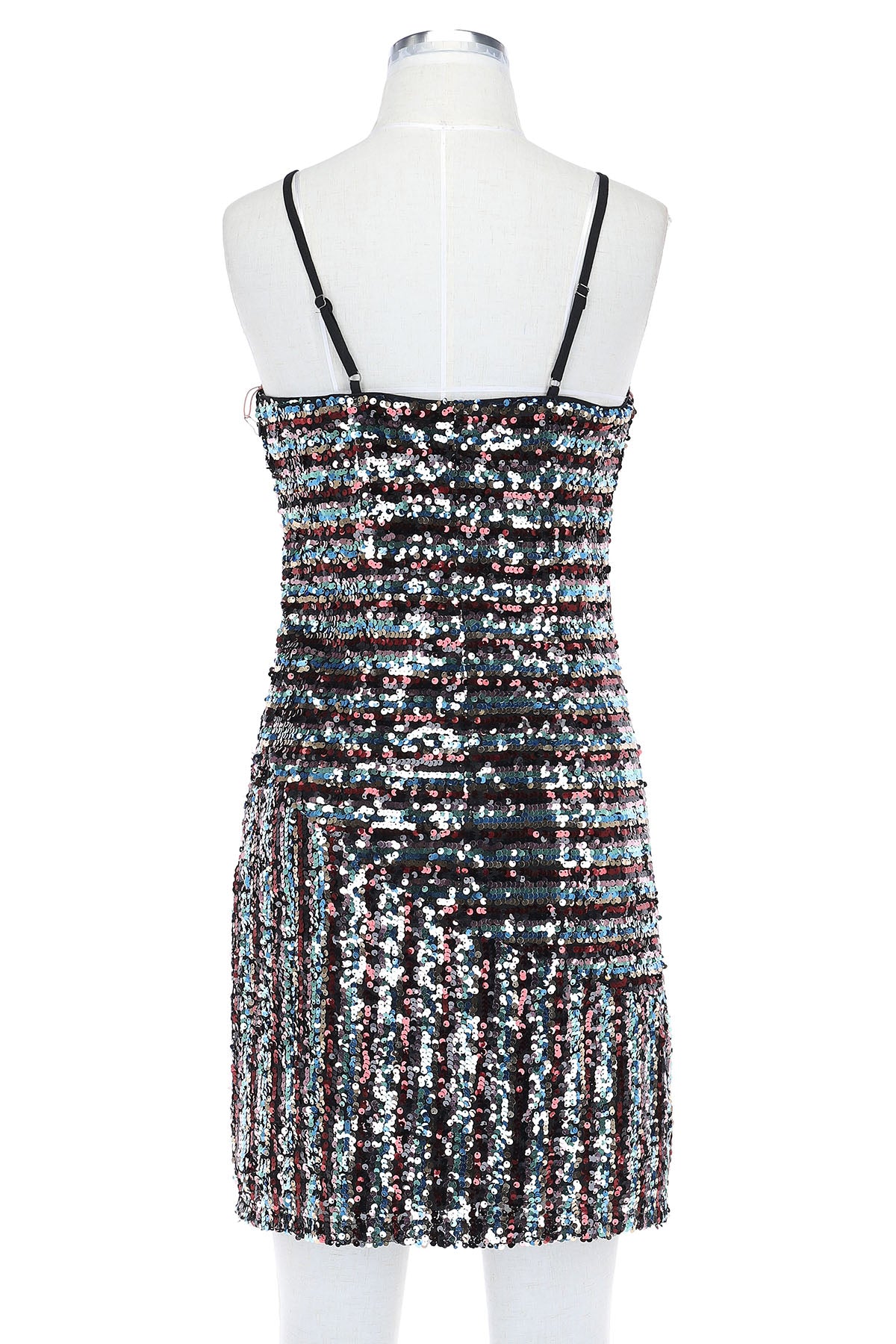SKIES ARE BLUE RAINBOW SEQUIN MINI DRESS