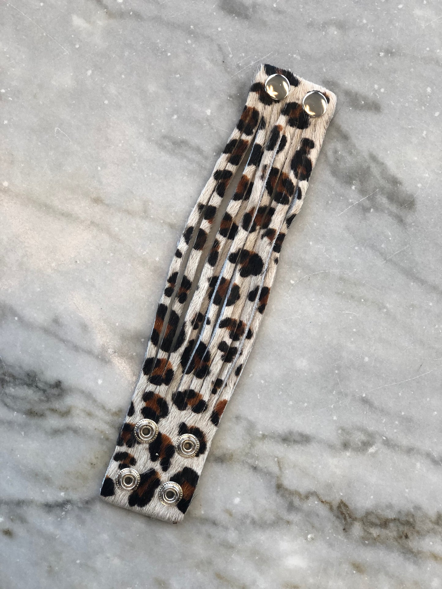 CHARLIE LEATHER 1.5 INCH SLICE SNAP BRACELETS